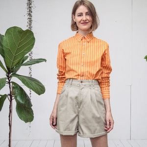 Vintage MARIMEKKO jokapoika shirt in iconic piccolo orange vertical stripes long